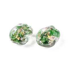 Handmade Foil Glass Beads&nbsp;FOIL-N035-02D