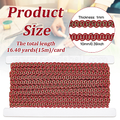 Braided Polyester Lace Trim&nbsp;OCOR-WH0079-23B