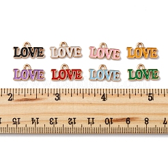48Pcs 8 Colors Valentine's Day Theme Alloy Enamel Pendants&nbsp;ENAM-FS0002-51
