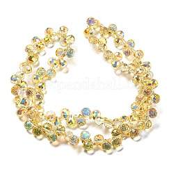 Transparent Electroplate Glass Beads Strands&nbsp;EGLA-M030-01A-HP01
