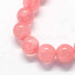 Natural Dyed Green Jade Gemstone Bead Strands&nbsp;G-R273-6mm-06
