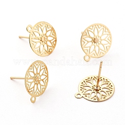 Brass Stud Earring Findings&nbsp;X-KK-S345-264G