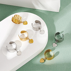 304 Stainless Steel Open Cuff Finger Rings&nbsp;RJEW-UN00012