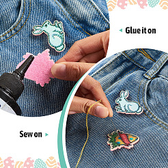 40Pcs 8 Styles Easter Polyester Cloth Sew On Ornament Accessories&nbsp;PATC-TA0001-62