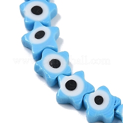 Handmade Evil Eye Lampwork Beads Strands&nbsp;LAMP-G166-02B