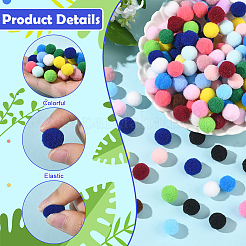 380Pcs 19 Colors Polyester Pom Pom Ball&nbsp;DIY-SC0031-34