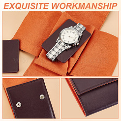 Portable PU Leather Single Watch Pouch Storage Bags&nbsp;ABAG-WH0048-20A