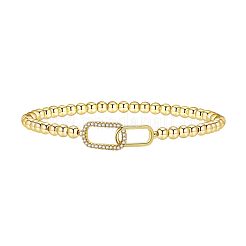 Brass Rhinestone Link Bracelets&nbsp;FS-WGE99A7-03