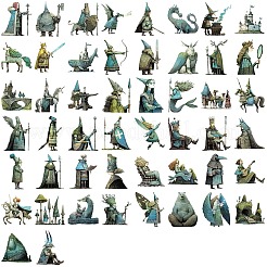 50Pcs Forest/Fairy Tale PET Cartoon Stickers&nbsp;STIC-T0001-09