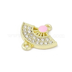 Alloy Rhinestone Fan Connector Charms&nbsp;PALLOY-R151-31G-01