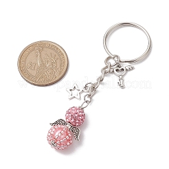 Alloy with Glass Seed Beads Keychain&nbsp;KEYC-MZ00010-03