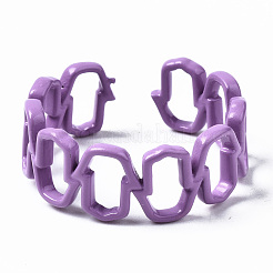 Spray Painted Brass Cuff Rings&nbsp;RJEW-S044-148