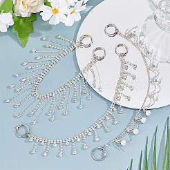 Brass Glass Rhinestone Shoe Decoration Chain&nbsp;FIND-GO00008
