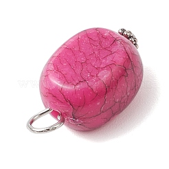 Crackle Opaque Acrylic Imitation Turquoise Pendants&nbsp;PALLOY-JF04257