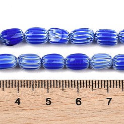 Handmade Millefiori Glass Oval Beads Strands&nbsp;LK-Z001-02A-01