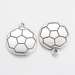 Tibetan Style Alloy FootBall/Soccer Ball Hobby Pendants&nbsp;TIBEP-S291-16-RS