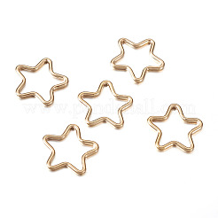 Real 14K Gold Plated Brass Linking Rings&nbsp;FIND-TAC0002-060A