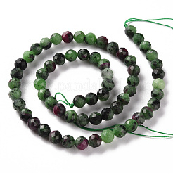 Natural Ruby in Zoisite Beads Strands&nbsp;G-S362-109D