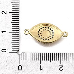 Brass Micro Pave Clear and Black Cubic Zirconia Connector Charms&nbsp;KK-P336-11G