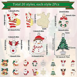 40Pcs 20 Style Alloy Enamel Pendants&nbsp;ENAM-SC0003-61
