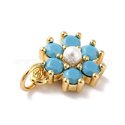 Rack Plating Brass Micro Pave Cubic Zirconia Charms&nbsp;KK-A160-22H-G