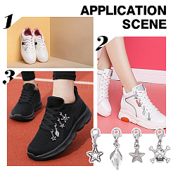40Pcs 4 Styles Alloy Pendants Shoe Charms&nbsp;HJEW-HY00114