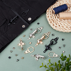 6 Sets 6 Colors Alloy Interlocking Clasps for Coat Down Jacket Sewing Accessories&nbsp;FIND-BC0014-21B