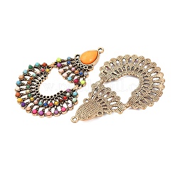Alloy Acrylic Pendant Rhinestone Settings&nbsp;PALLOY-F319-04AG