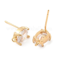 Brass Stud Earring Findings&nbsp;KK-F860-81G