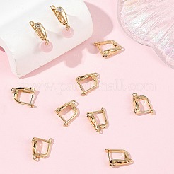 SHEGRACE Brass Micro Pave Cubic Zirconia Hoop Earring Findings&nbsp;XGRQ79128-940G