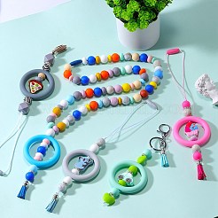 9Pcs Ring Food Grade Eco-Friendly Silicone Focal Beads&nbsp;JX895C