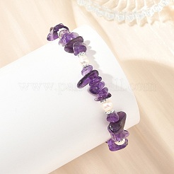 Natural Mixed Stone Chip and Potato Cultured Freshwater Pearl Beaded Bracelets for Women&nbsp;BJEW-JB14280