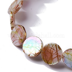Natural Drawbench Freshwater Shell Beads Strands&nbsp;SHEL-P015-01