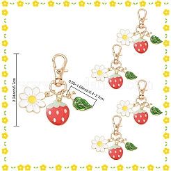 6Pcs Alloy Enamel Pendant Decorations&nbsp;HJEW-YW00525