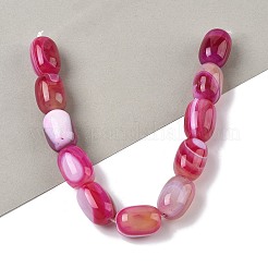 Natural Banded Agate/Striped Agate(Dyed & Heated) Beads Strands&nbsp;G-H324-01C