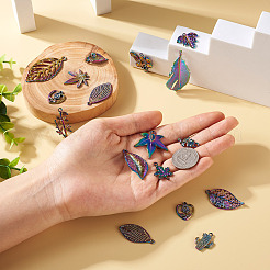30Pcs 15 Style Rainbow Color Alloy Pendants&nbsp;FIND-BY0001-18