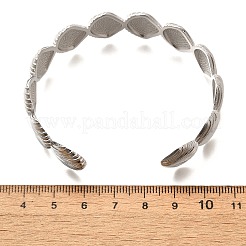 Brass Cuff Bangles for Women&nbsp;LS-BJEW-U018-03P