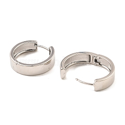 Brass Thick Hoop Earrings&nbsp;EJEW-I289-10A-P