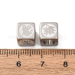 304 Stainless Steel European Beads&nbsp;SA-CBA66F5-02P