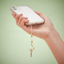 1 Set Alloy Rhinestone Cell Phone Charms Chain&nbsp;HJEW-BC0001-33