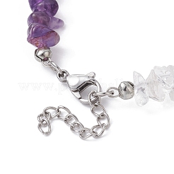 Chakra Natural Gemstone Chips Beaded Bracelets for Women&nbsp;BJEW-JB09864