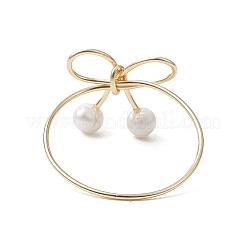 Round Natural Cultured Freshwater Pearl Finger Rings&nbsp;RJEW-JR00856