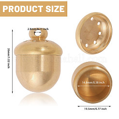 Openable Brass Acorn Urn Ashes Pendants&nbsp;KK-WH0001-25
