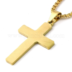 201 Stainless Steel Pendant Necklaces&nbsp;NJEW-H015-06G