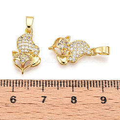 Brass Micro Pave Cubic Zirconia Pendants&nbsp;KK-T070-84G