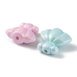 UV Plating Rainbow Iridescent Acrylic Beads&nbsp;X-OACR-A029-06