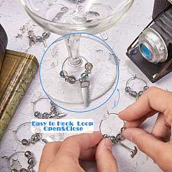 15Pcs Tool Shape Alloy Wine Glass Charms&nbsp;HJEW-SW00127-04