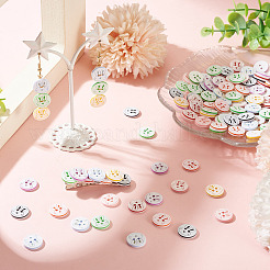 200Pcs 2-Hole Resin Buttons&nbsp;BUTT-TA0001-60A