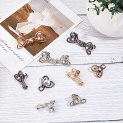 12Pcs 3 Colors Heart Shape Alloy Adjustable Jean Button Pins&nbsp;FIND-DR0001-88