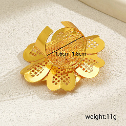 Elegant Flower Iron Open Cuff Ring for Women's Wedding Dress Accessories&nbsp;TU2718